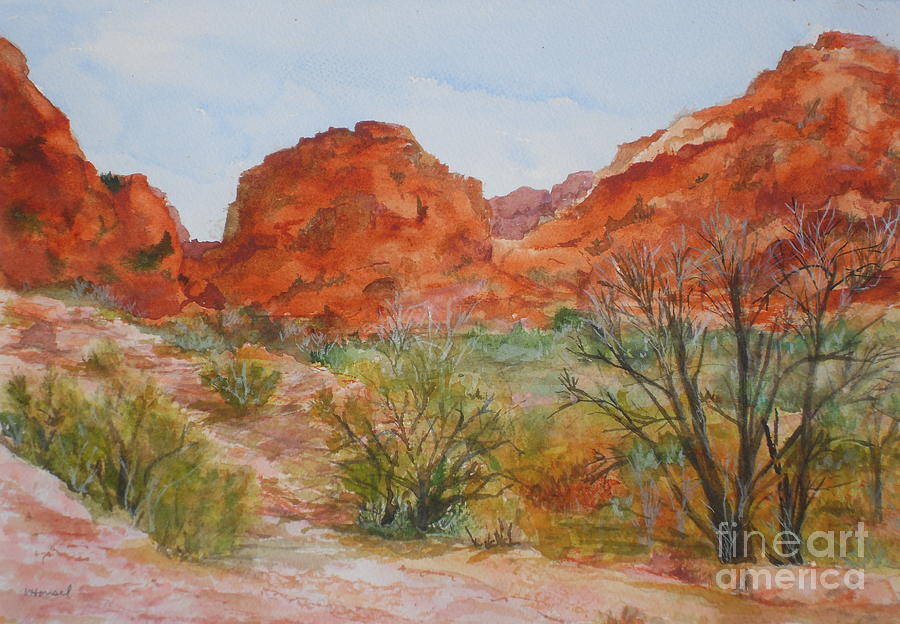 Las Vegas Painting - Red Rock Canyon by Vicki  Housel