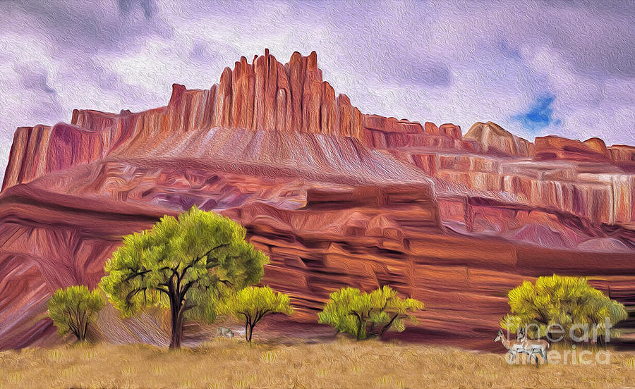 Red Rock Cougar Digital Art by Walter Colvin