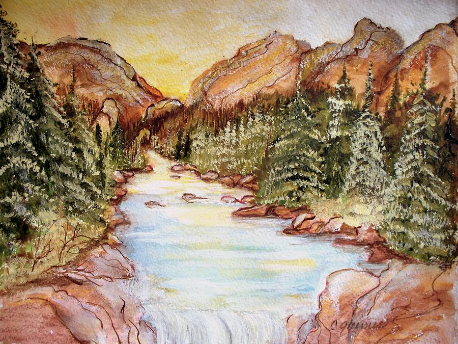 Red Rock Country Painting by Carol Grimes