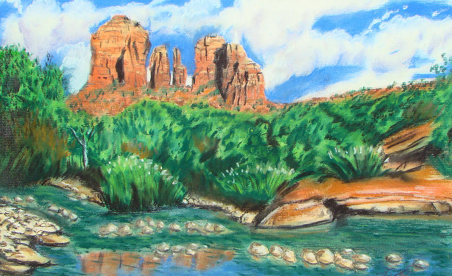 Red Rock Crossing Painting by Michael Foltz