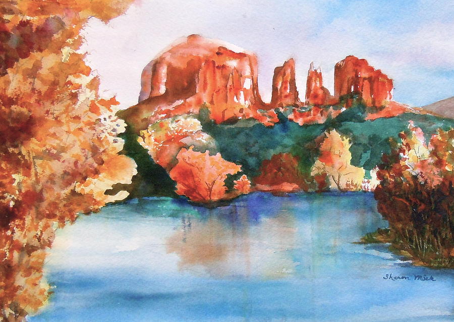 Red Rock Crossing Painting by Sharon Mick