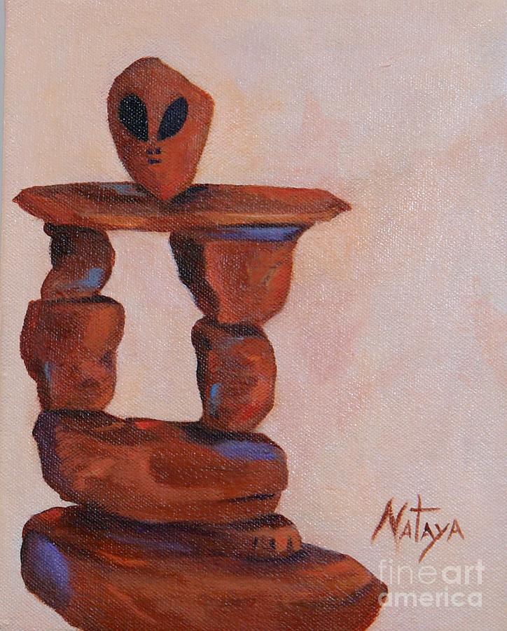 Red Rock E.T. Painting by Nataya Crow