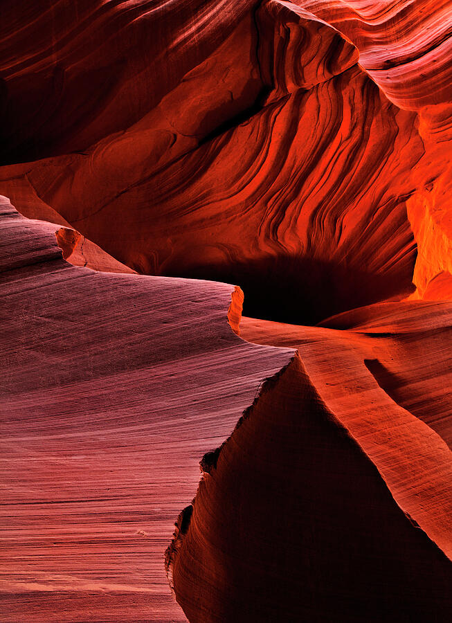 Antelope Canyon Photograph - Red Rock Inferno by Michael Dawson