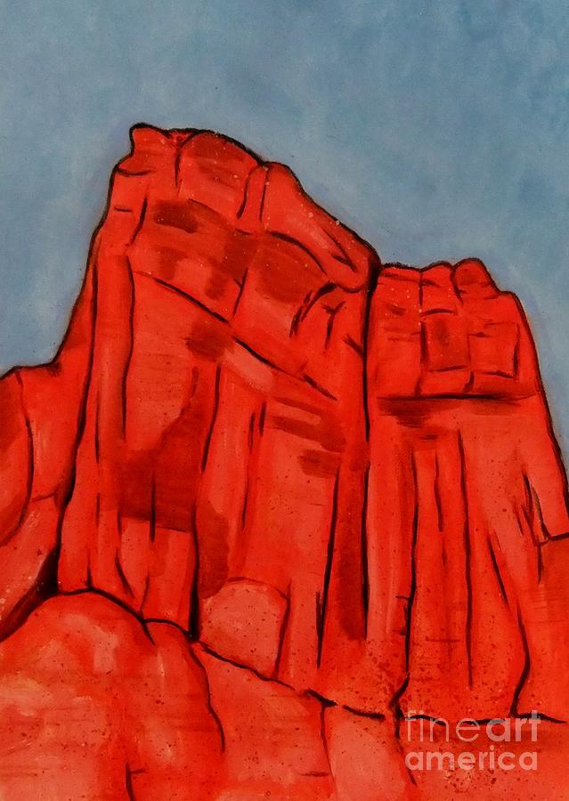 Red Rock Moab Painting by Leonie Higgins Noone
