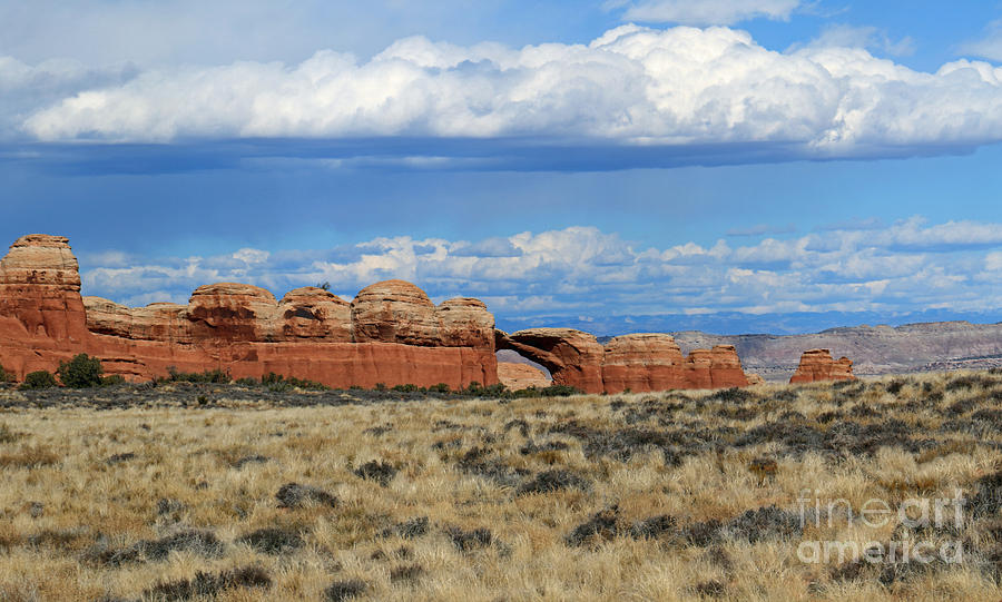 Red Rocks and Thunderheads III Photograph by Mary Haber