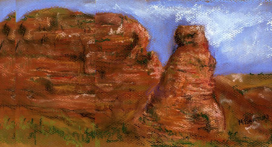 Red Rocks Painting by Marilyn Barton