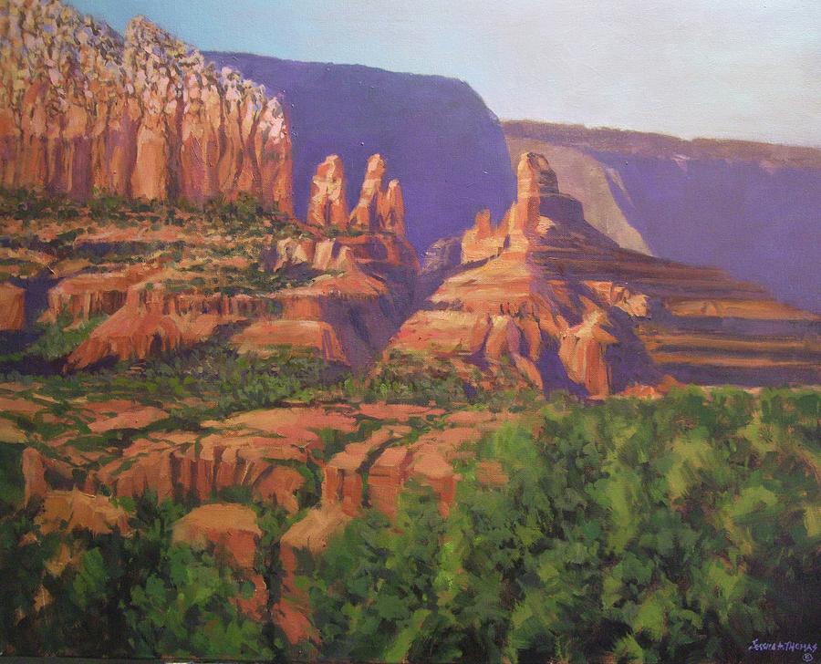 Red Rocks Sedona Painting by Jessica Anne Thomas