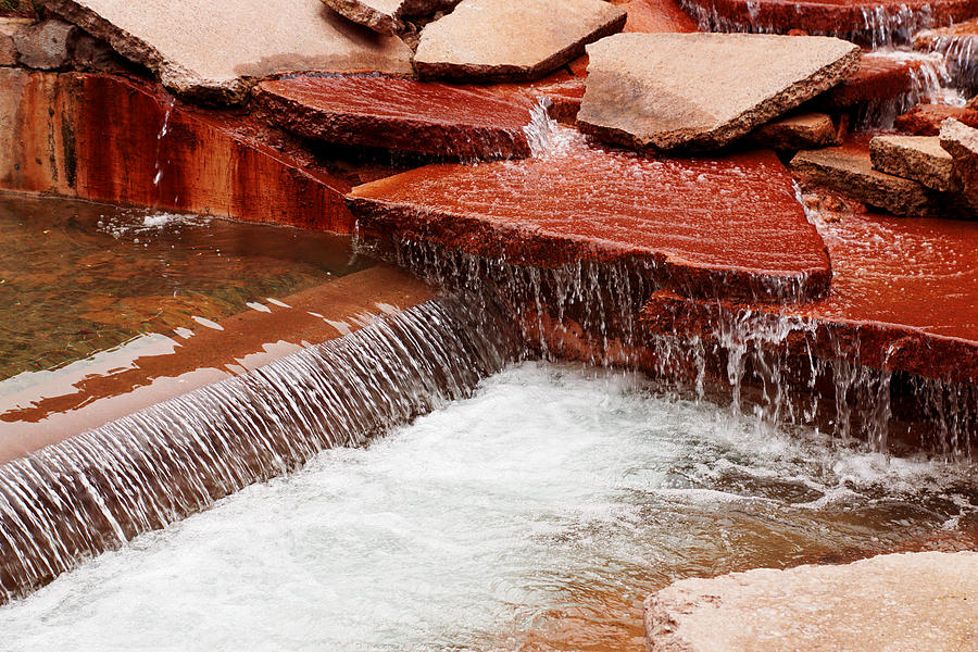 Rocks Photograph - Red Rocky Stream by William Hall Rocks Photograph - Red Rocky Stream by William Hall