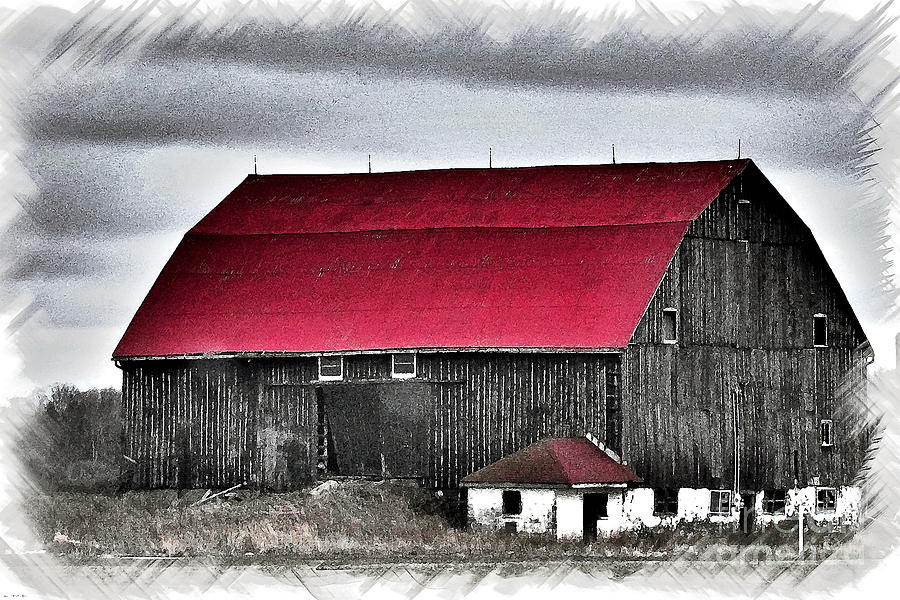 Barn Photograph - Red Roof Barn by Miss Dawn