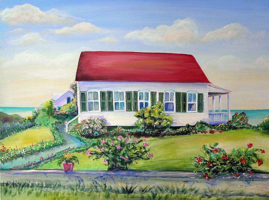 Red Roof Inn Painting by Patricia Piffath