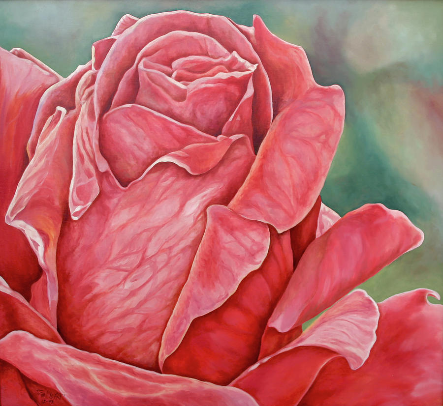 Red Rose 93 Painting by Steven Ward