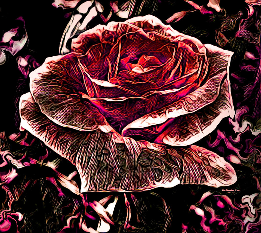 Red Rose Digital Art by Artful Oasis