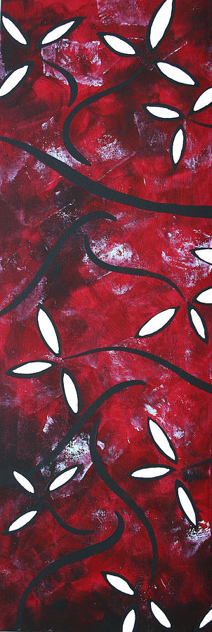 Abstract Painting - Red Roses 1 by MADART by Megan Aroon