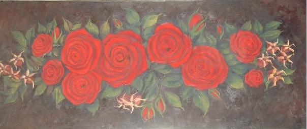 Red roses Painting by Naila Saeyed