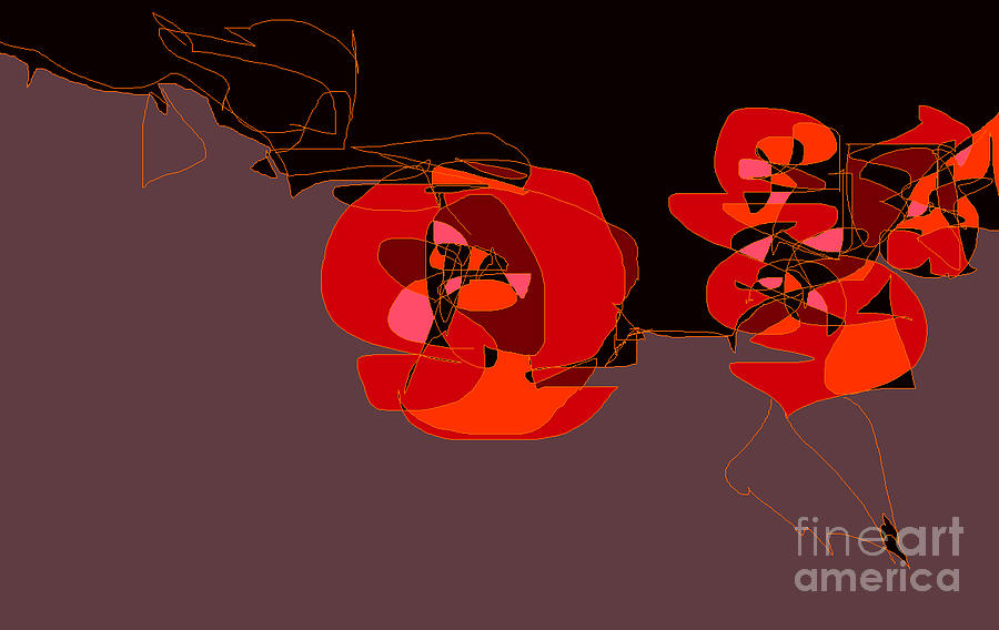 Red Roses Digital Art by Nancy Kane Chapman