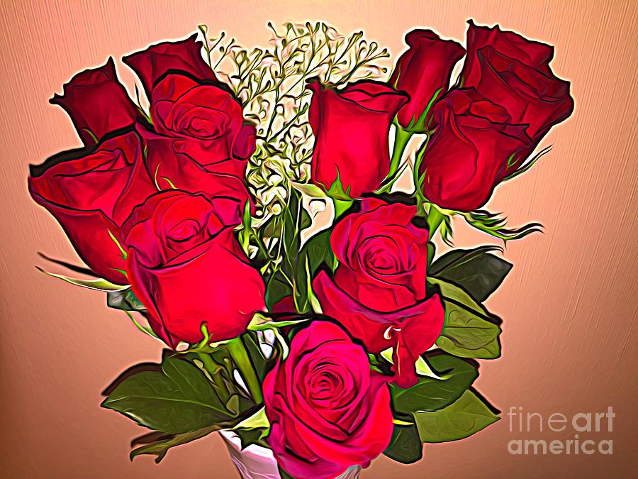 Rose Photograph - Red Roses by Paulette Thomas