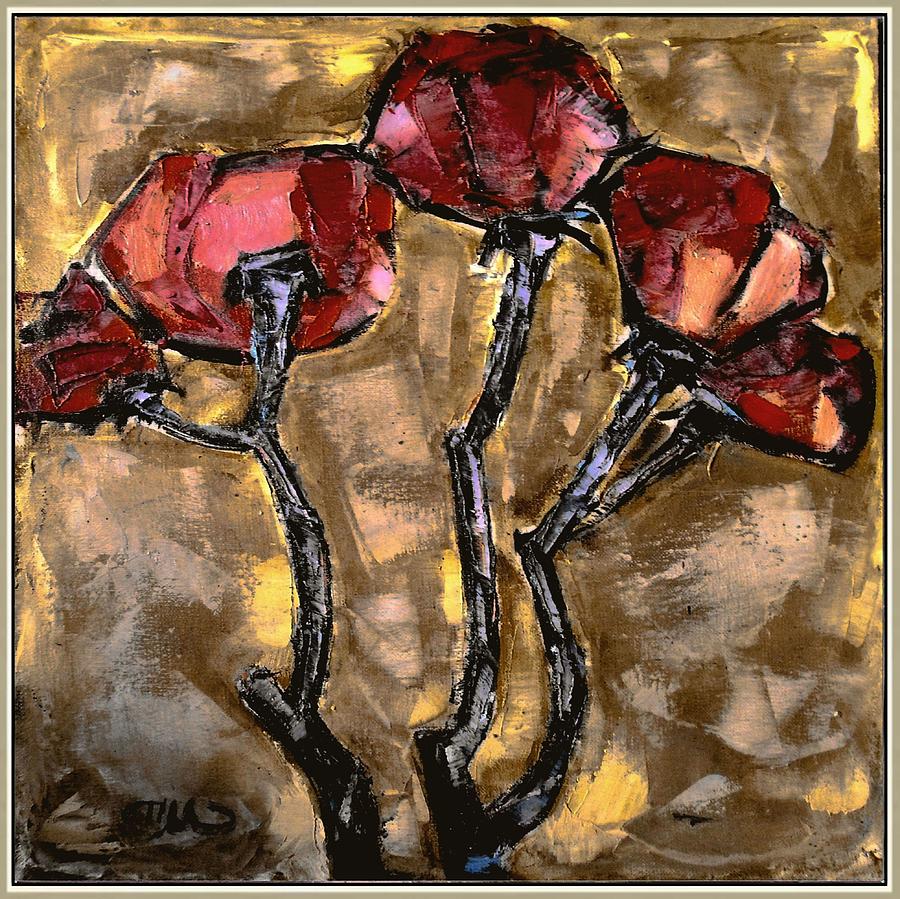 Impressionism Painting - Red roses by Pemaro