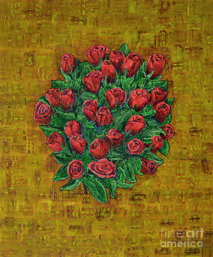 Red Roses Painting by Richard Wandell