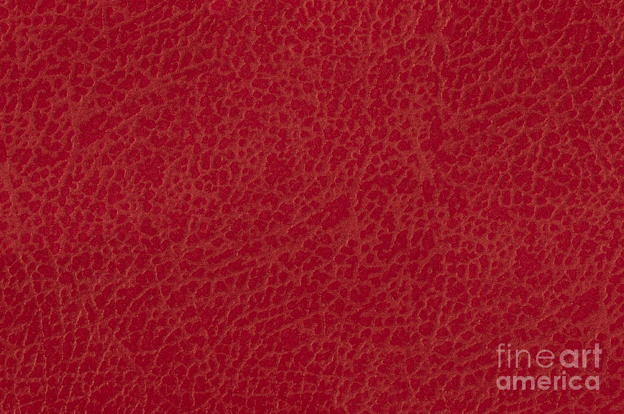 Red Rough Leather Texture Photograph by Arletta Cwalina - Fine Art America