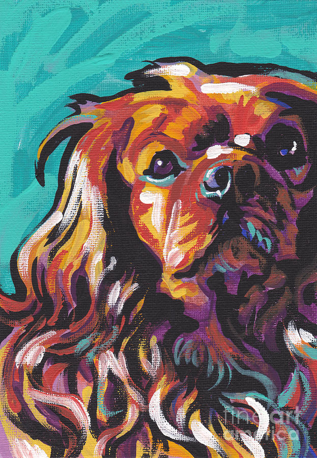 Dog Painting - Red Ruby by Lea S