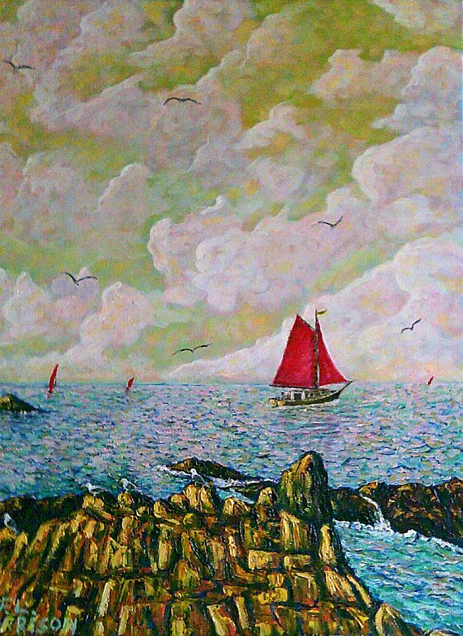 Red Sails Painting by Frank Morrison