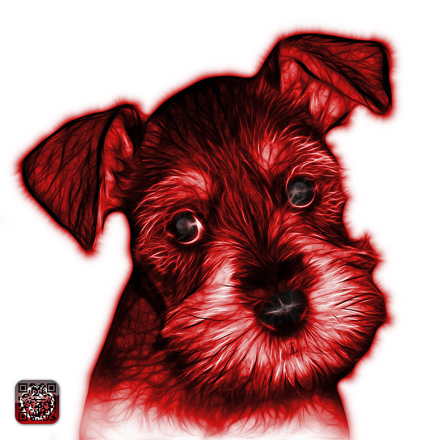 Red Salt and Pepper Schnauzer Puppy 7206 FS Digital Art by James Ahn