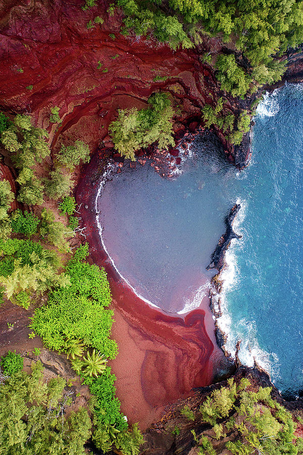 Red Sand Heart Photograph by James Roemmling