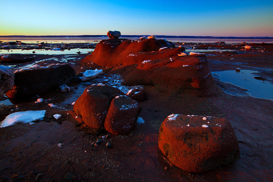 Red Sandstone At Low Tide Photograph by Irwin Barrett