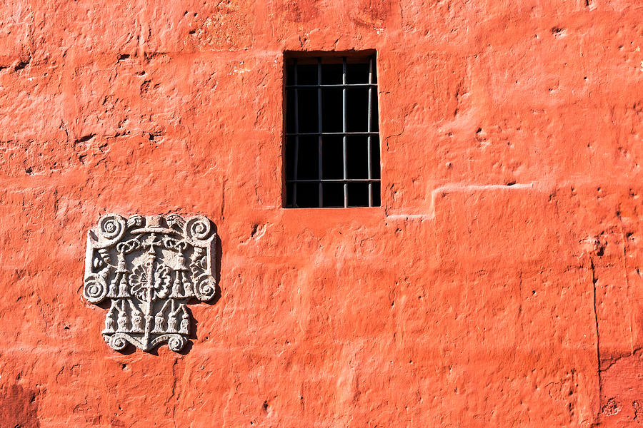 Red Santa Catalina Monastery Wall Photograph by Jess Kraft