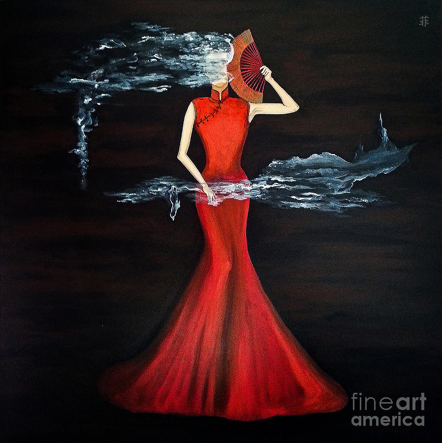 Scented Red Color Painting by Fei A