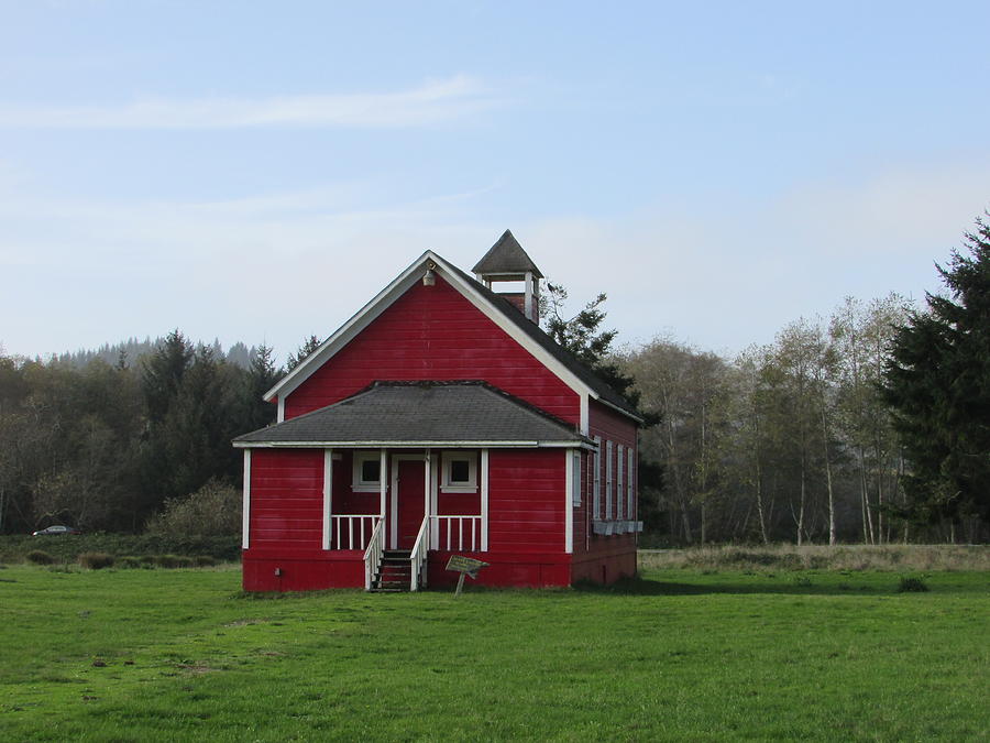 Red Schoolhouse Photograph by Marilyn Diaz