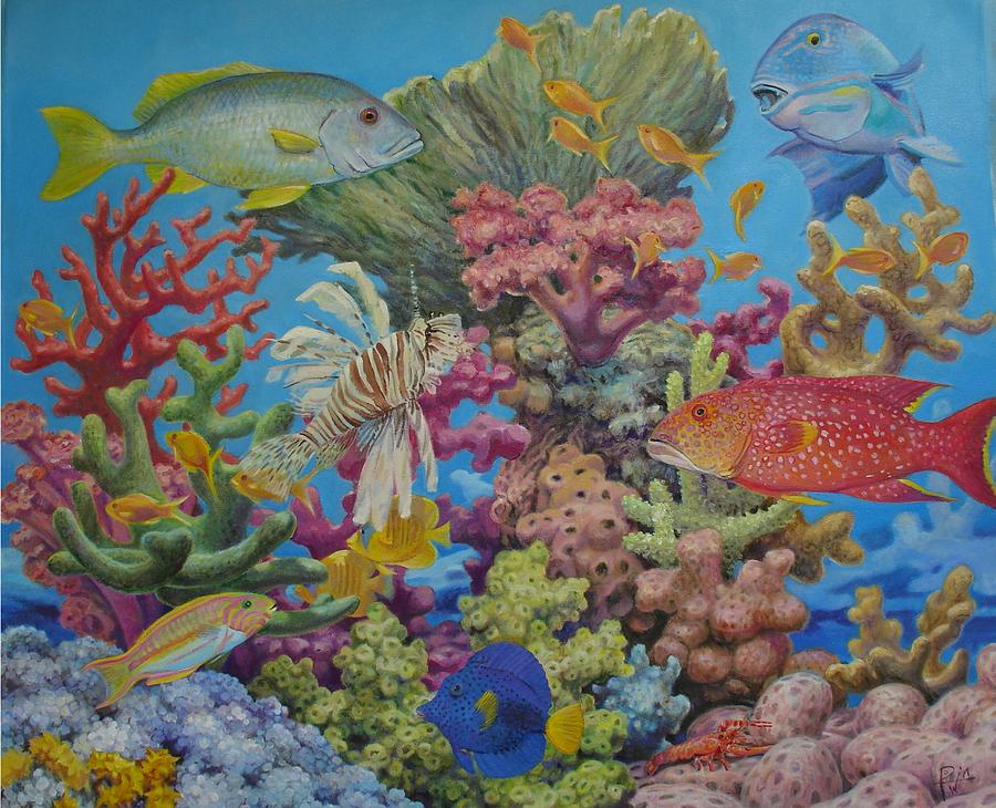 Fish Painting - Red Sea Reef by Henry Potwin
