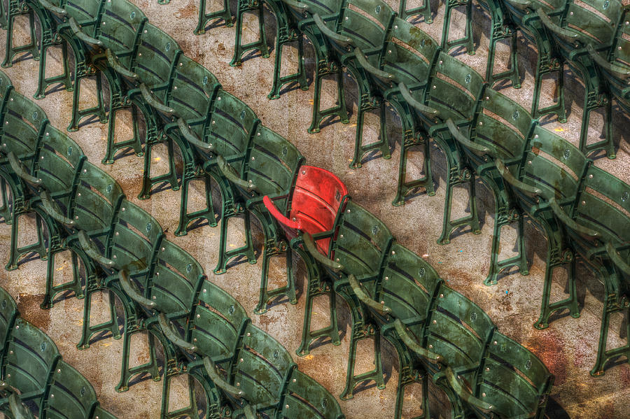 Red Seat at Fenway Park - Boston Photograph by Joann Vitali