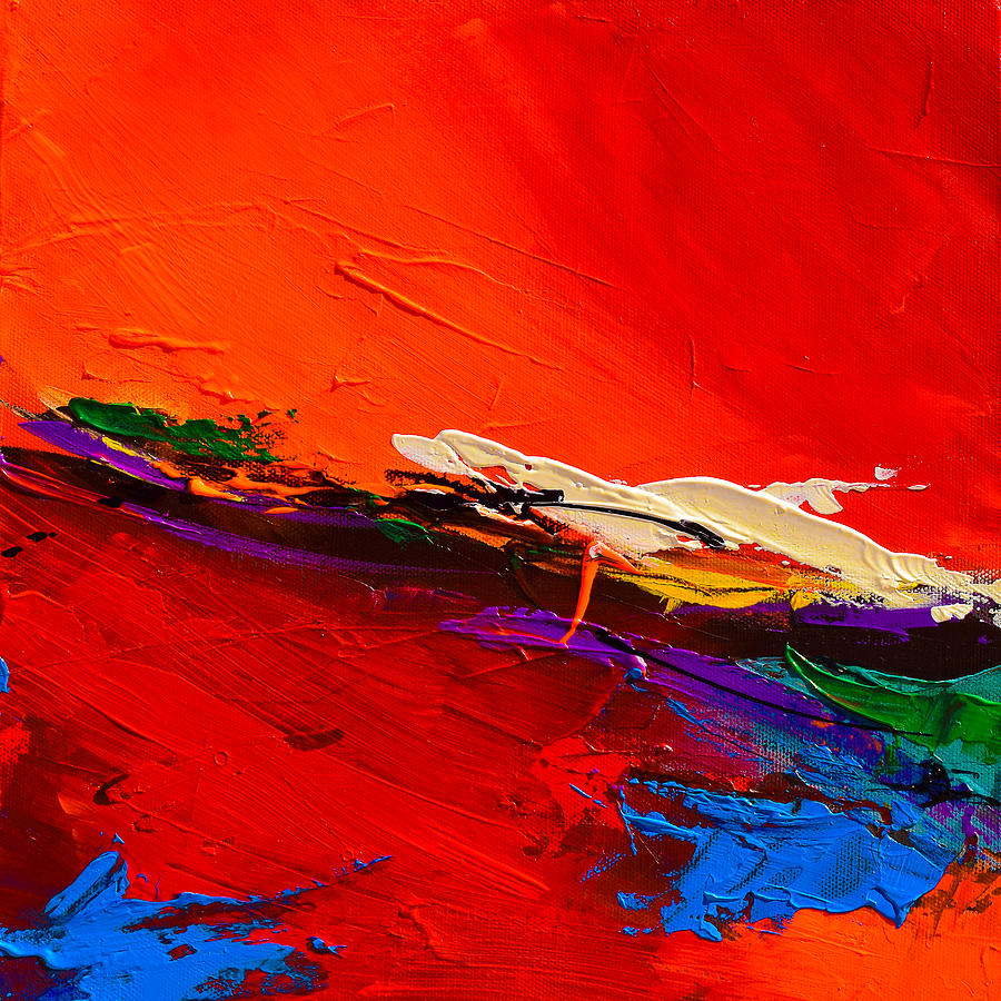 Abstract Painting - Red Sensations by Elise Palmigiani