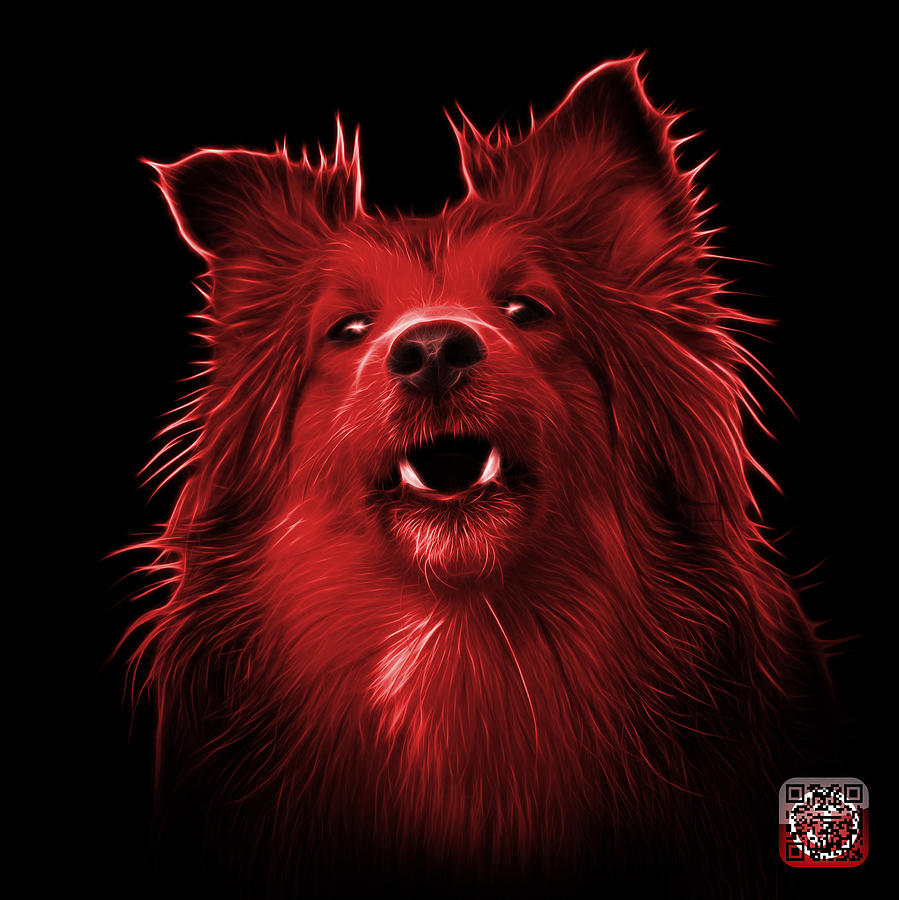 Red Sheltie Dog Art 0207 - BB Painting by James Ahn