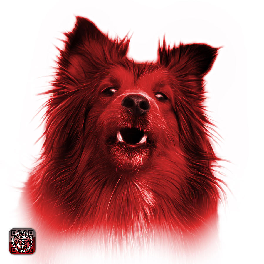Red Sheltie Dog Art 0207 - WB Painting by James Ahn