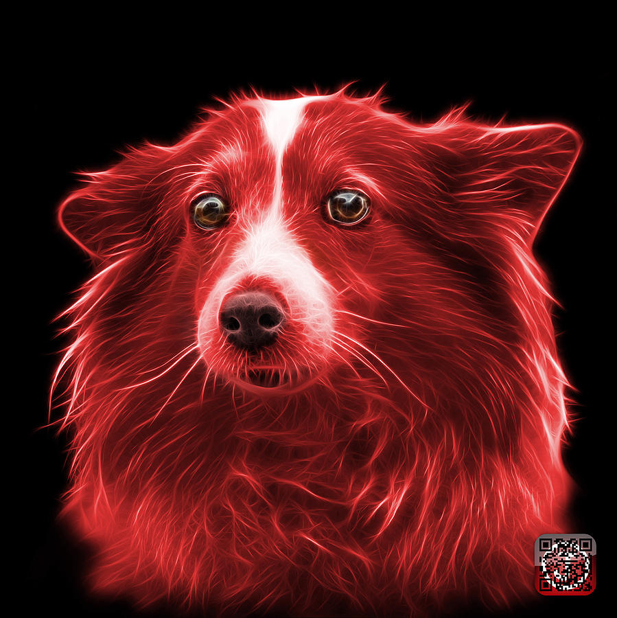Red Shetland Sheepdog Dog Art 9973 - BB Mixed Media by James Ahn