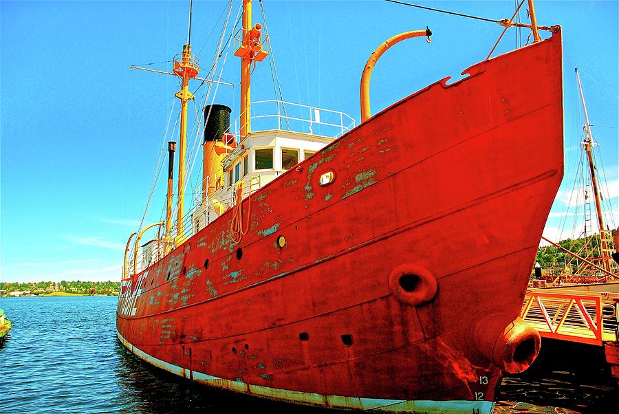 Red Ship In Lake Union Photograph by Craig Perry-Ollila