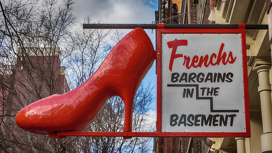 Red Shoe Bargains Photograph by Stephen Stookey