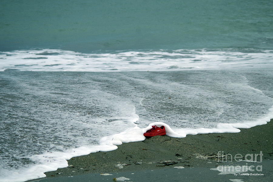 Beach Photograph - Red Shoe Surf by Tannis Baldwin