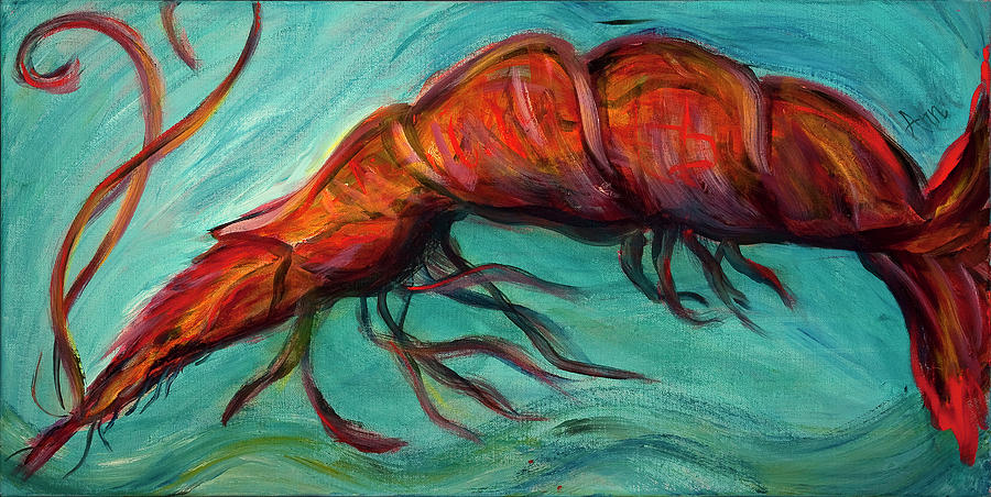 Red Shrimp Painting