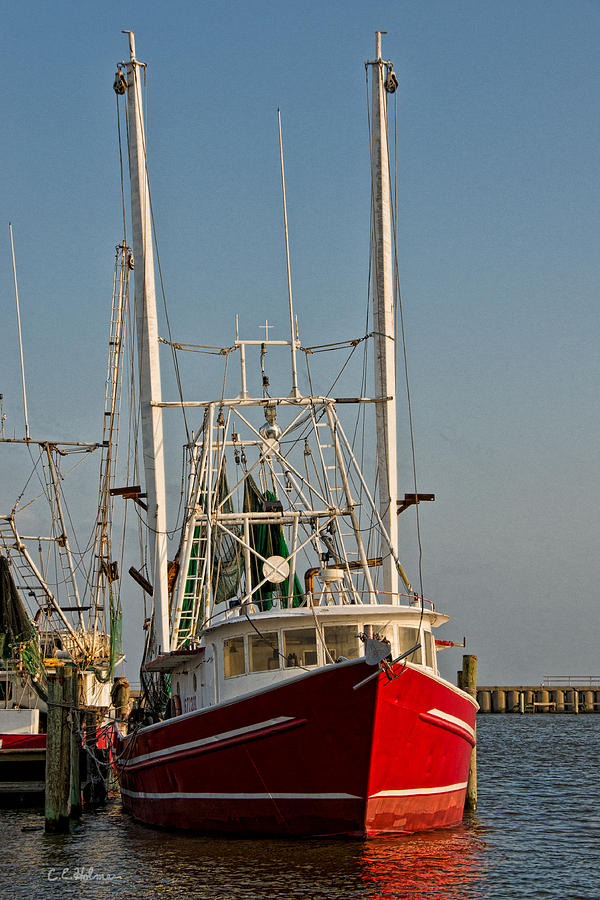Red Shrimp Boat Photograph by Christopher Holmes Red Shrimp Boat Photograph by Christopher Holmes