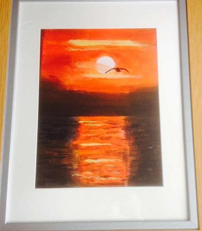 Red skies Painting by Audrey Pollitt
