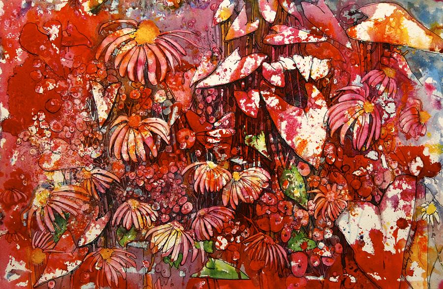Floral Painting - Red Skins by Shirley Sykes Bracken Floral Painting - Red Skins by Shirley Sykes Bracken