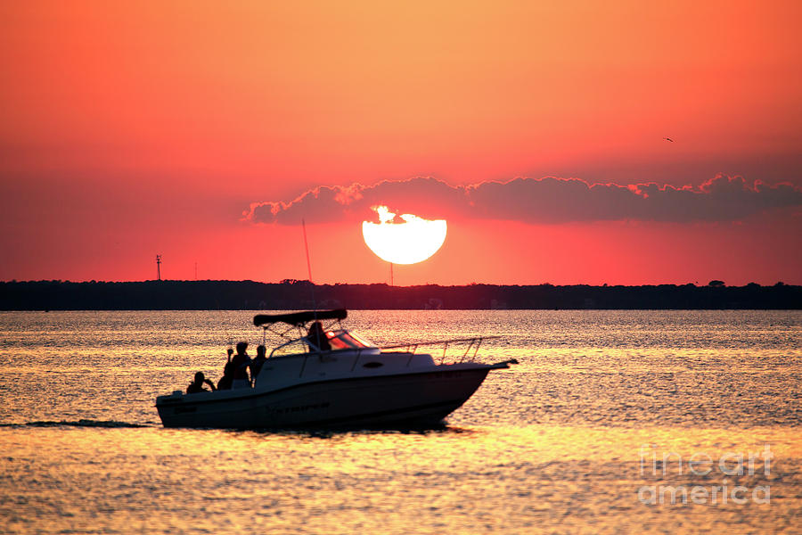 Red Sky at Long Beach Island Photograph by John Rizzuto
