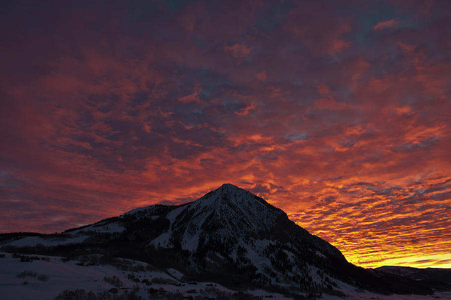 Winter Photograph - Red Sky at Morning by Dusty Demerson