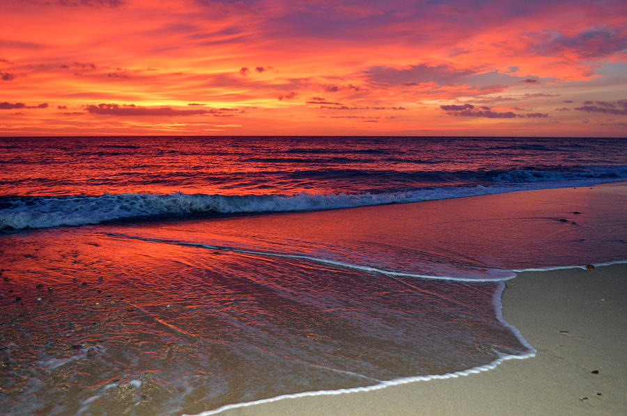 Red Sky in Morning Photograph by Dianne Cowen Cape Cod Photography
