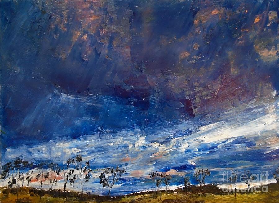 Red Sky in the Morning II Painting by Angela Cartner