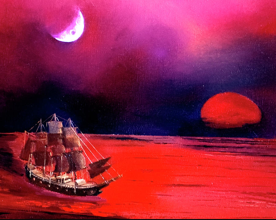 Red Sky Painting by Terry R MacDonald