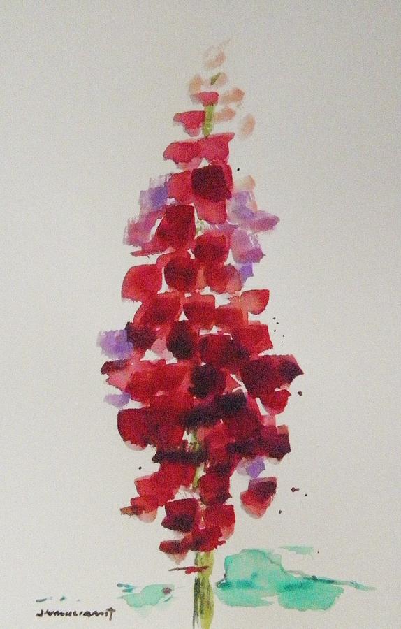 Red Snapdragon Painting by John Williams